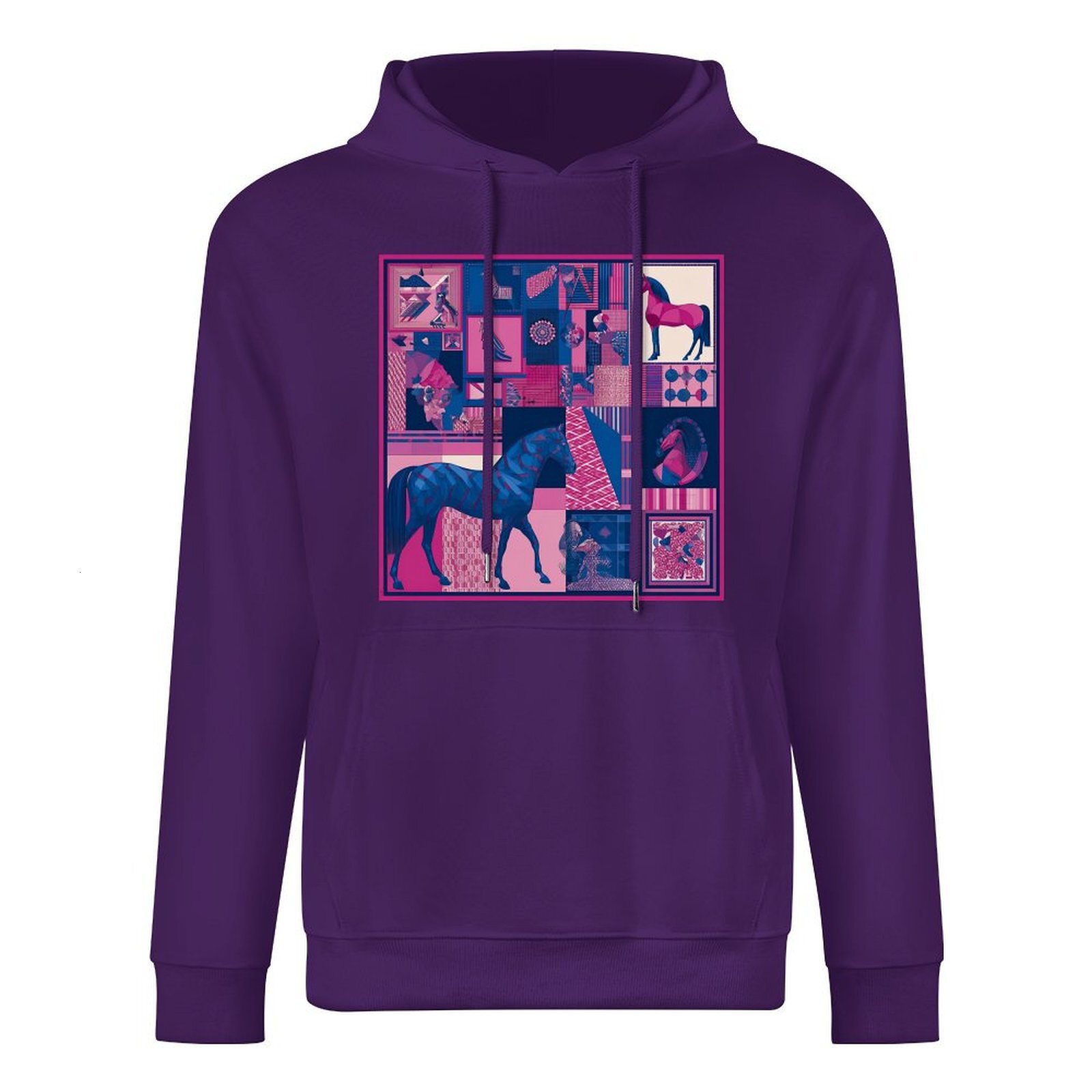 H Designer Fall Winter Hoodie Luxury Horse Print Design Unisex Long Sleeve Streetwear Hip Hop Oversized Fit Hoodie Men's Fashion Apparel H64