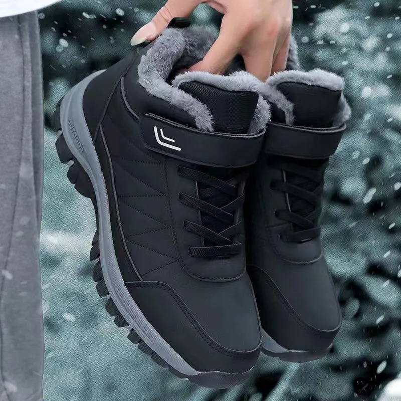 Mens Outdoor Sports Cotton oes Winter Fce Lined High Top Thi Bot Climbing Casual Warm Boots JIFANPAUL251020