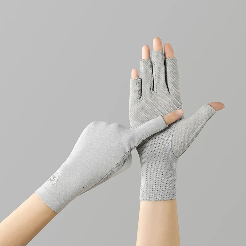 Thin Sunscreen Gloves Fashion Slip Resistant Cotton Driving Nonslip Touch Screen Antiultraviolet Sunscreen Glove 251021