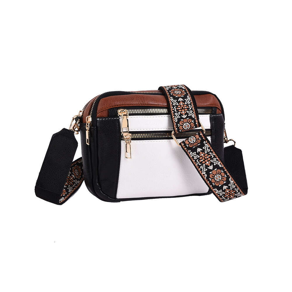 New Versatile Casual PU Women's Simple High-end Shoulder Large Capacity Wide Strap Crossbody Bag Trendy