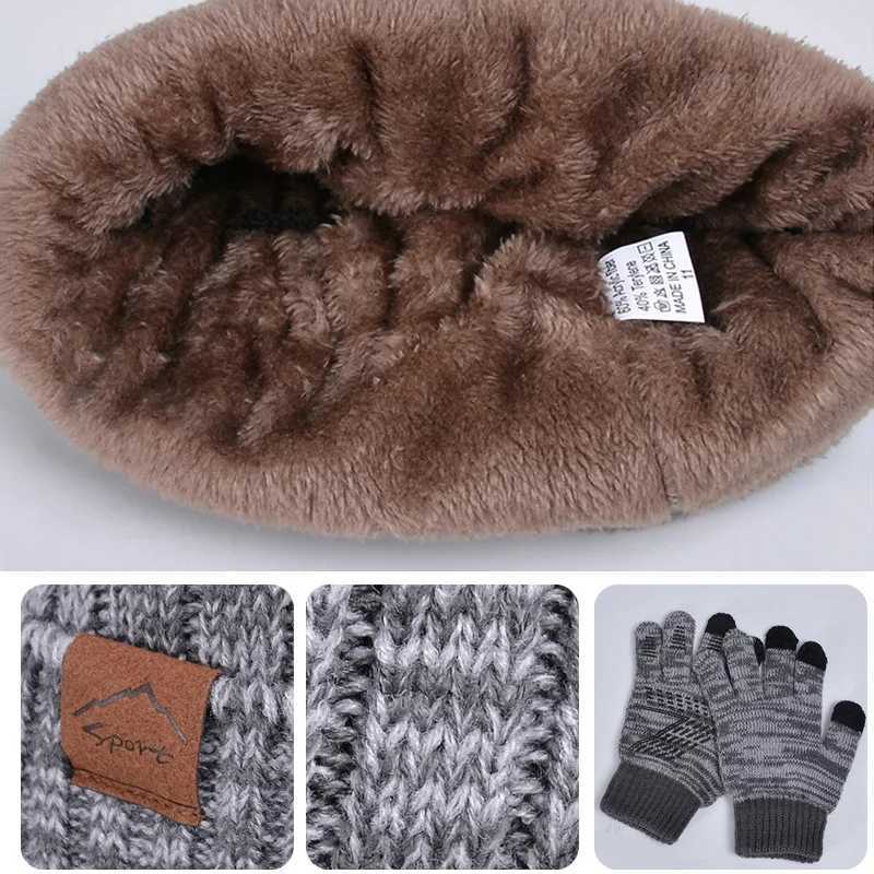 23Pcs Kids Knitted Hat Set Plush Lining Winter Children Beanie Hat Scarf Gloves Suit Child Hat Kids Cap for Boys Gift 410YL251024