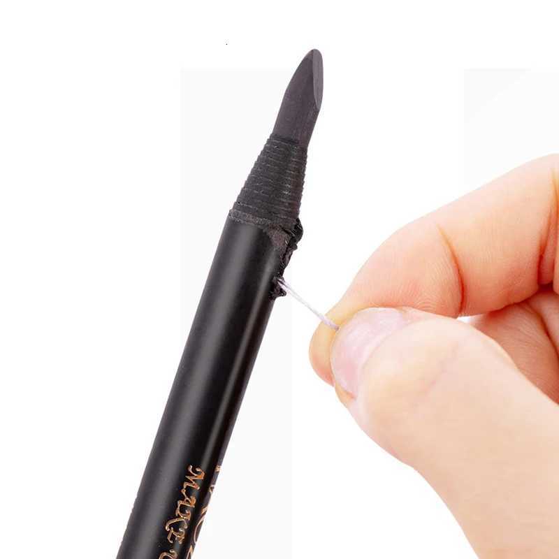 High Quality HAOZHUANG pull Eyebrow Pencil Black Makeup Wild Line Eyebrow Pencil Hard Core Flat Head pen White WaterproofL251024