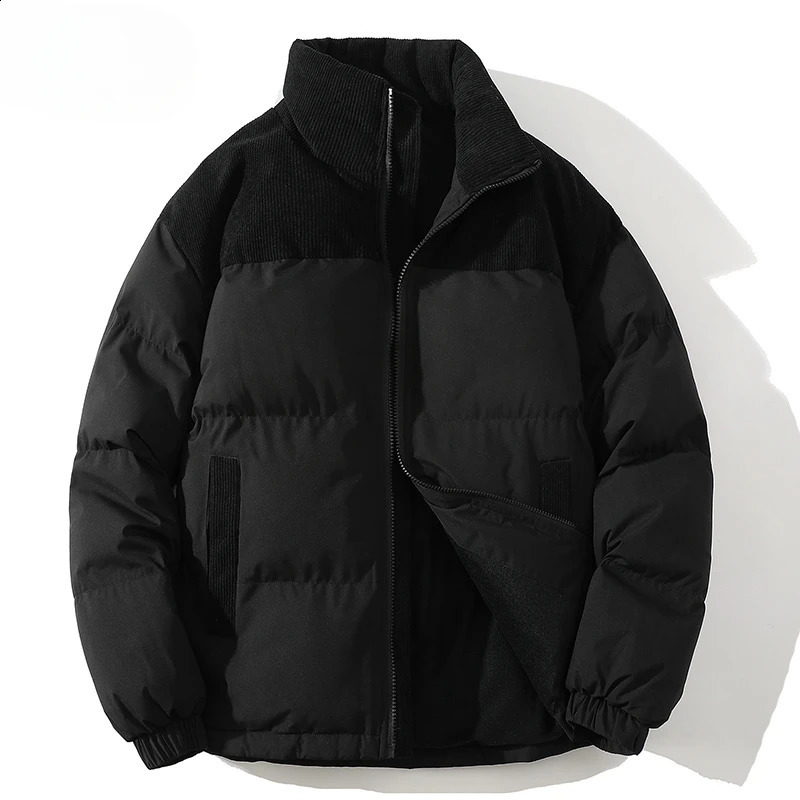 Winter Parkas Jacket Men Women Solid Patchwork Parkas Coat Loose Warm Thick Couple Jacket Korean Outwear Male Unisex Pink Green 251020