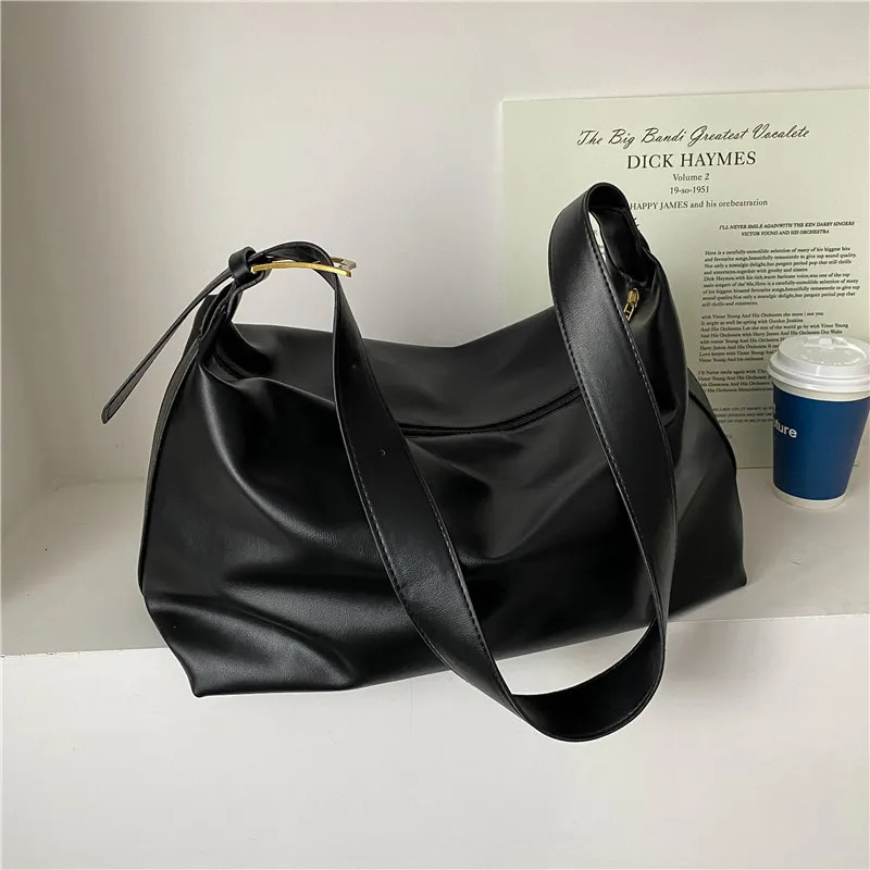 Vintage Pillow PU Leather Boston Handbag For Women Casual Large Capacity Shoulder Crossbody Bags Fashion Shopper 251023