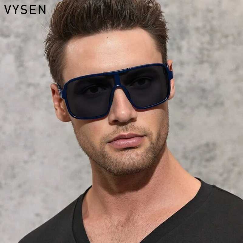 Oversized Polarized Rectangle Steampunk Sunglasses Men 2025 Luxury Brand Vintage Punk Square Shield Sun Glasses Eyewear ShadesT251024