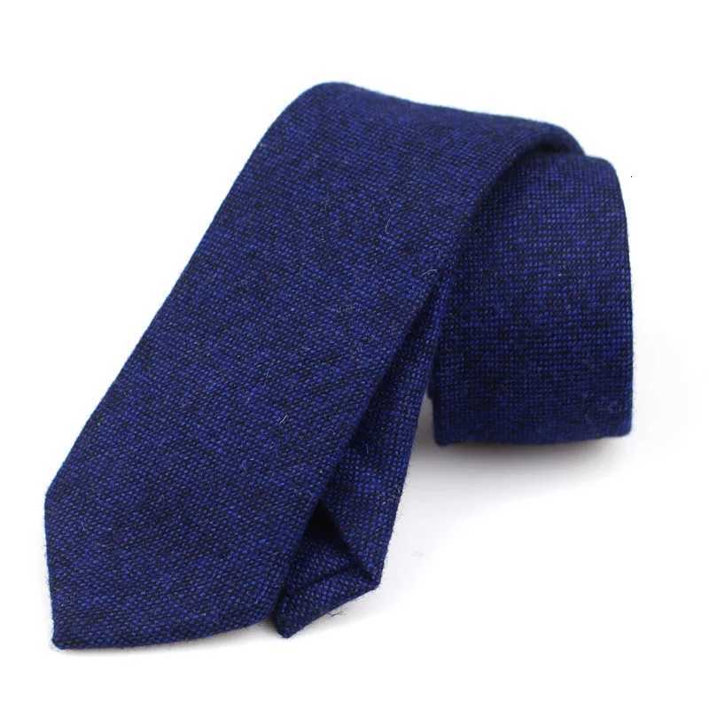 New Solid Wool Ties For Men High Quty Brand Narrow Slim Suits Neckties e 6cm Mens Neck Tie for Wedding Cravats Y251024