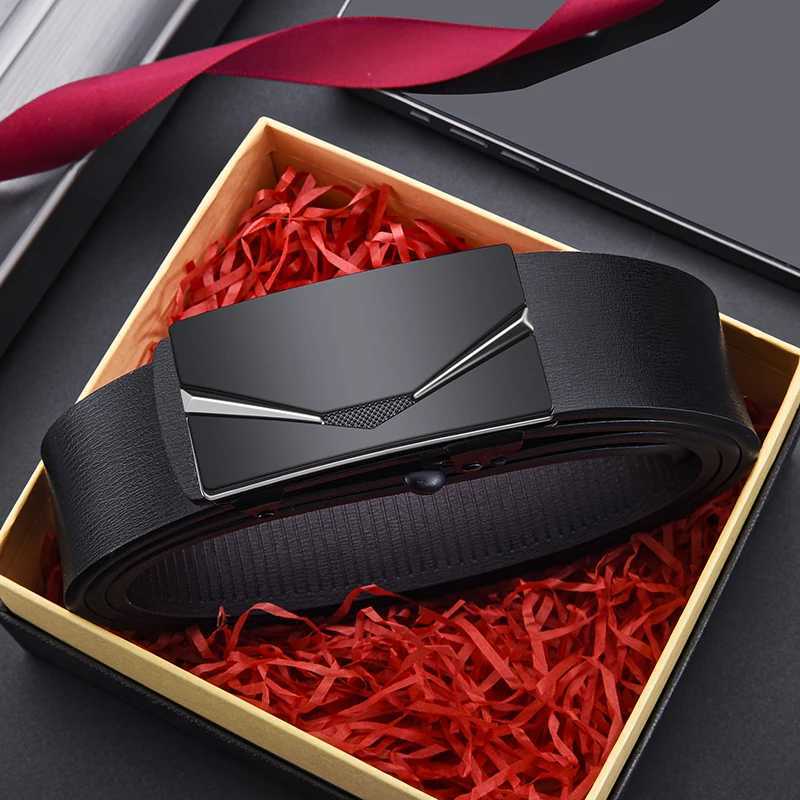 Highquality Alloy Automatic Buckle Mens Belt New Style Design Mens Business Belt Fashion Father Boyfriend Gifts W251024