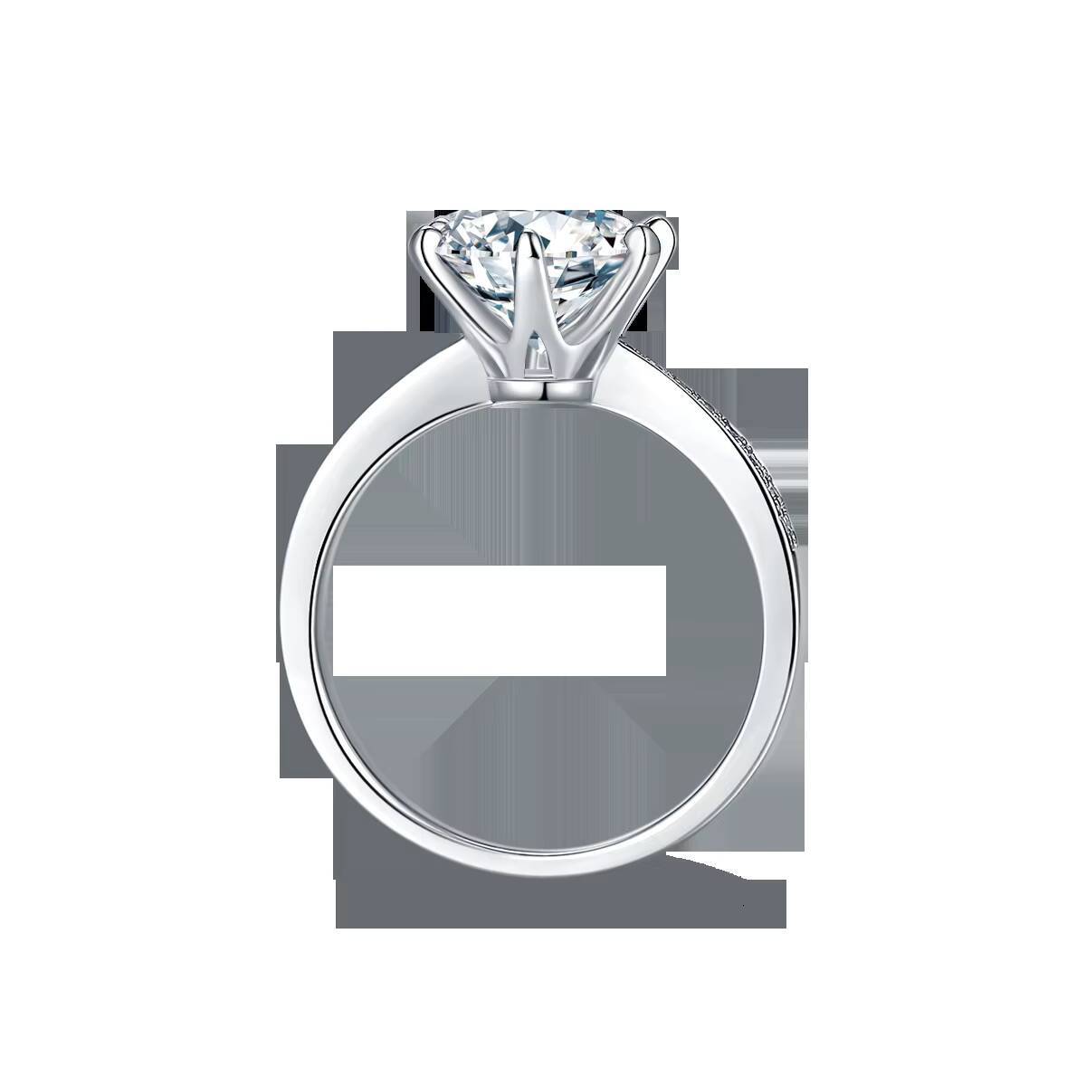 Jewelry Plated Ring for Women Wedding Bands Engagement Rings Gold Moissanite D VVS 925 Sterling Silver New Geometric M21E White