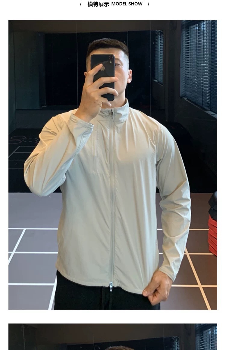 American Style Stand Collar Sports Designer Hoodie Jacket Tracksuit Men Polo Veste Coat Outdoor Men's Jacket Spring Autumn Thin Long Sleeve Funct