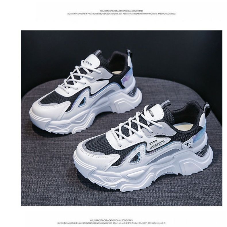 2025 Sneakers Women Platform Flat Shoes Woman Shoes Green Casual Trainers Ladies Chunky Sneakers Featuring Versatile Green Plush Platforms