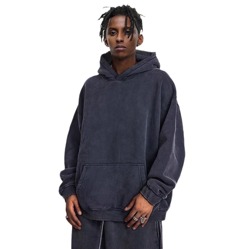 Designer Hoodie Jacket Tracksuit Men Polo Veste Coat 2025 Autumn Winter Heavyweight Fleece Thickened European And American Retro Cross-border Washed S