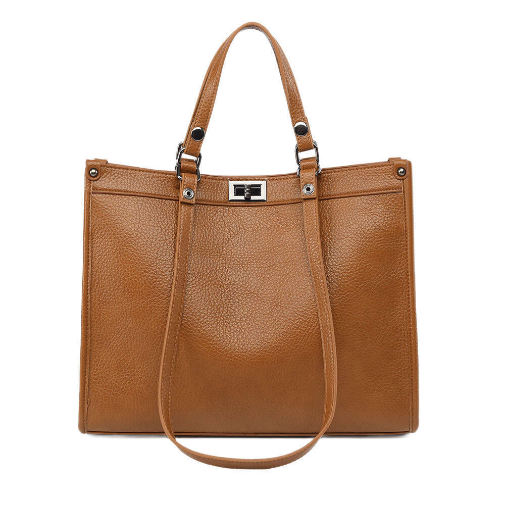 Fashion designer bag tote bag Lychee Pattern Large Capacity Women's New Texture Handbag Autumn And Winter Commuting Shoulder Bag