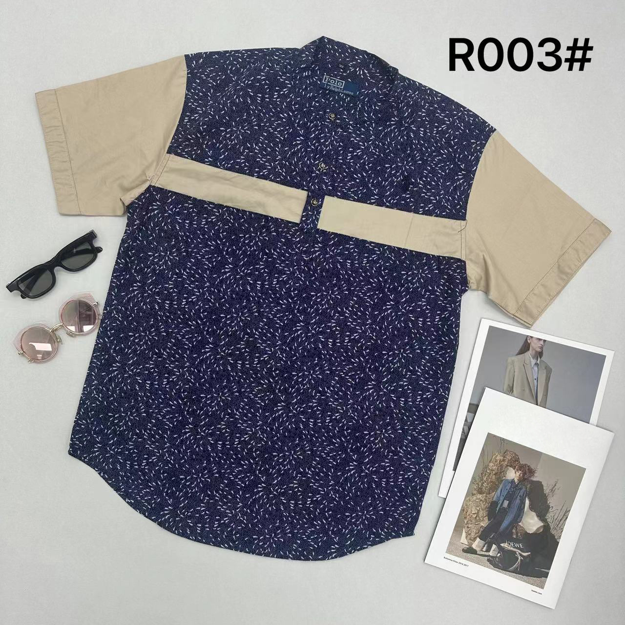 Men's Loose Printed Cotton Shirt - 100% Cotton, Breathable Soft, Trendy Printed Pattern, Casual Short Sleeve Shirt for Daily & Holiday(R003) - NO