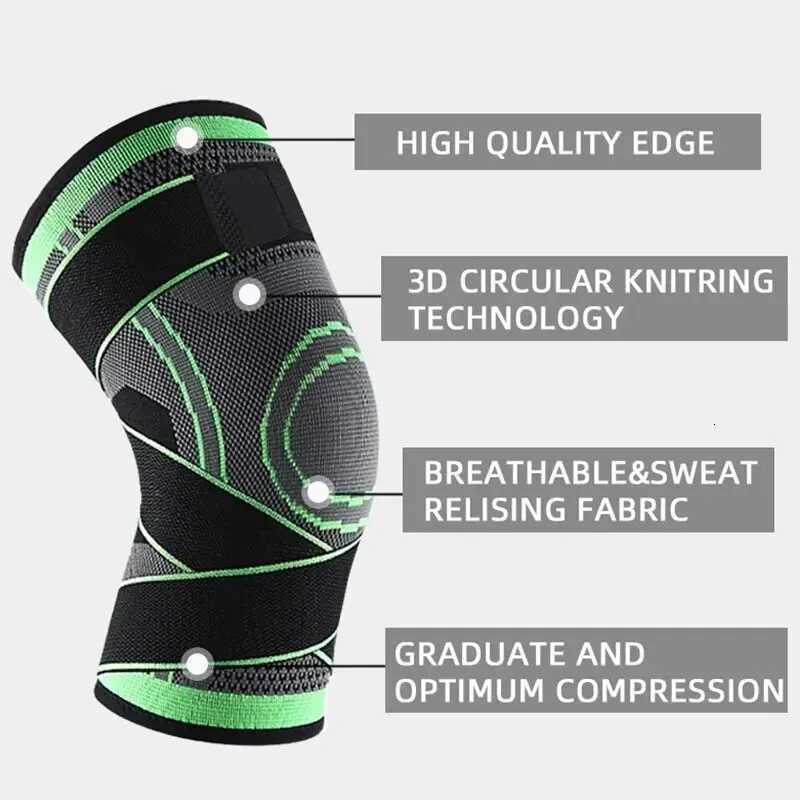 Knee Compressions Sleeve with Adjustable Straps for Running Working Out and Sports Wearing All DayW251024