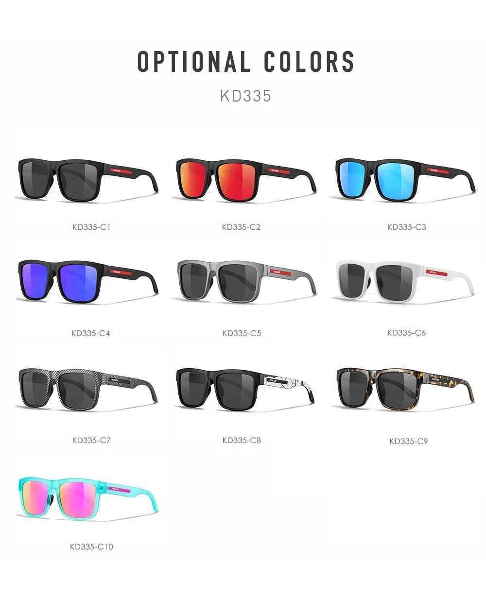 2024 KDEAM New Polarized Sunglasses For Men White Frame UV400 Protection Lens Black Driving Sun Glasses Fishing EyewearT251024