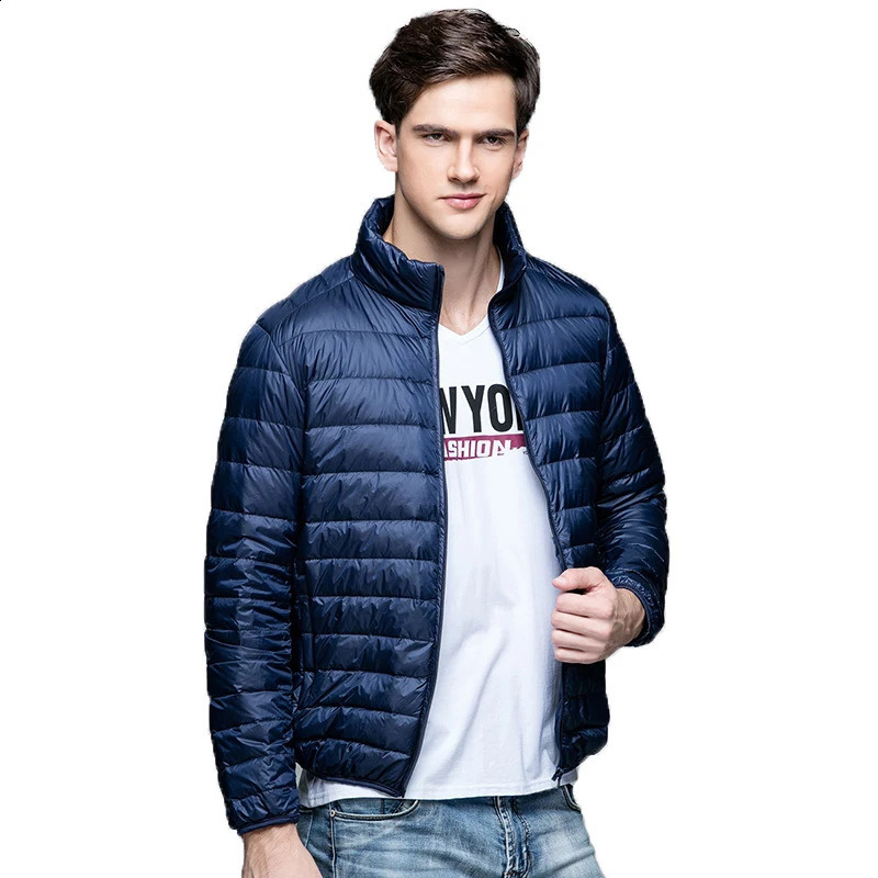 CHRLCK Packable Down Jackets Mens Ultralight Camping Trekking Waterproof Winter Coat Outdoor Windproof Warm Puffer Jacket Male 251023