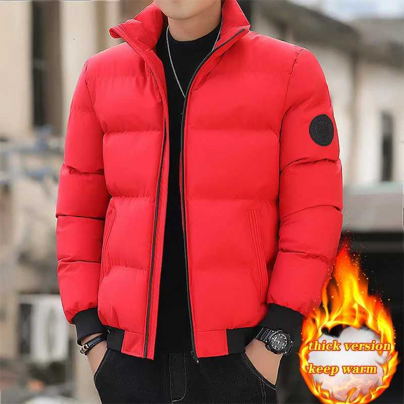 Autumn Winter Stand Collar Padded Jacket Mens Thick Warm Fashion Down Parka Coat Men Business Casual Puffer Jackets Clothing Z251024