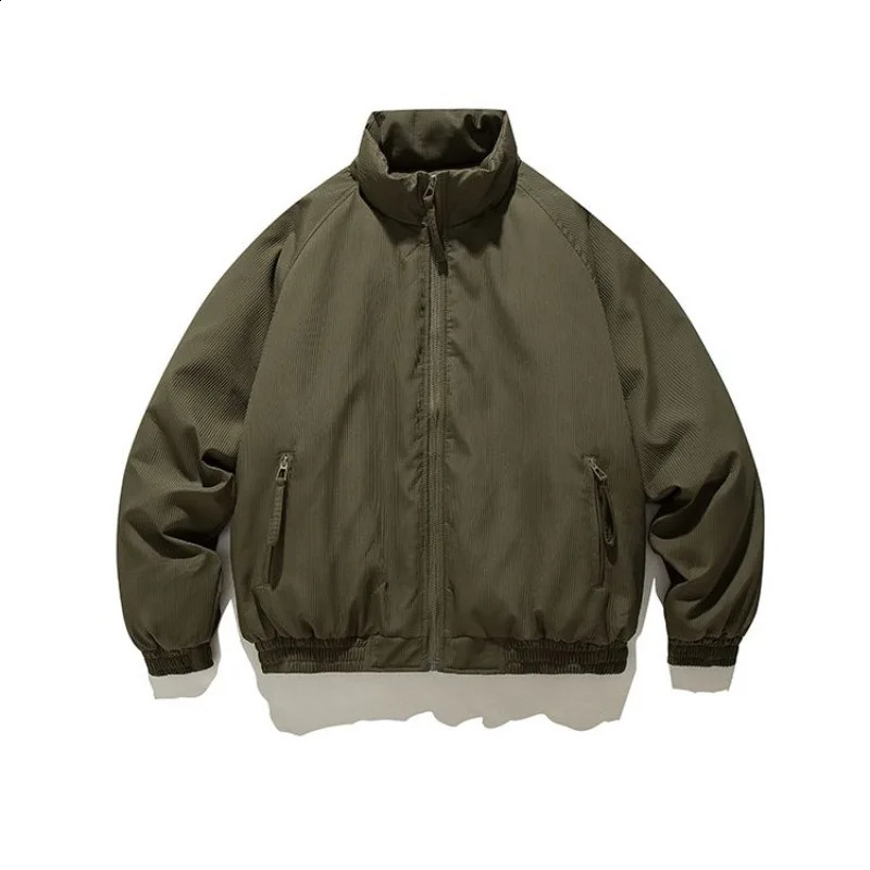 Gmiixder Japan Stand Collar Padded Coat Men American Retro Winter Loose Thickened Coat Trendy Workwear Streetwear Parkas 251020