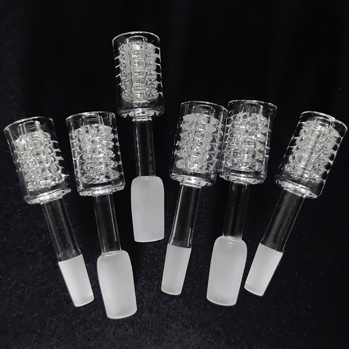 Diamond Quartz Nails Nectar Collector Smoking Accessories Domeless Nails 10mm 14mm 18mm Banger Straw Tube Drip Tips For Silicone Pipe