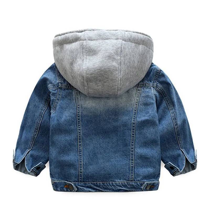 Winter 2-7Yrs Boys Denim Coat Cotton Casual Children Hooded Jeans Outerwear Coats Toddler Girls Clothing Jacket ddmyshoesvip
