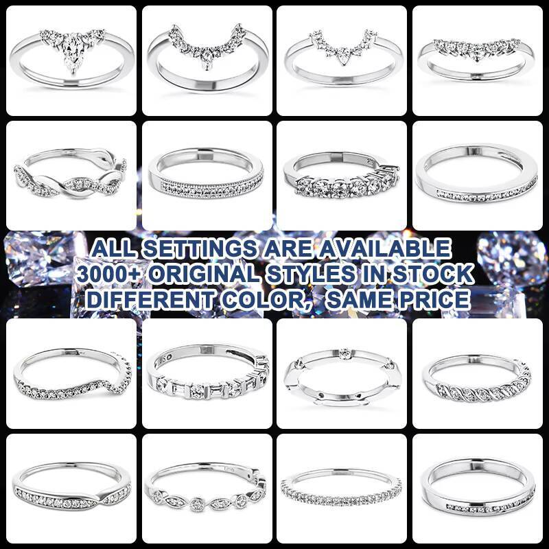 Custom Gia Igi Certified Vvs Cvd Lab Grown Created Diamond 10k 14k 18k Solid Gold Half Eternity Wedding Band Ring for Women Man