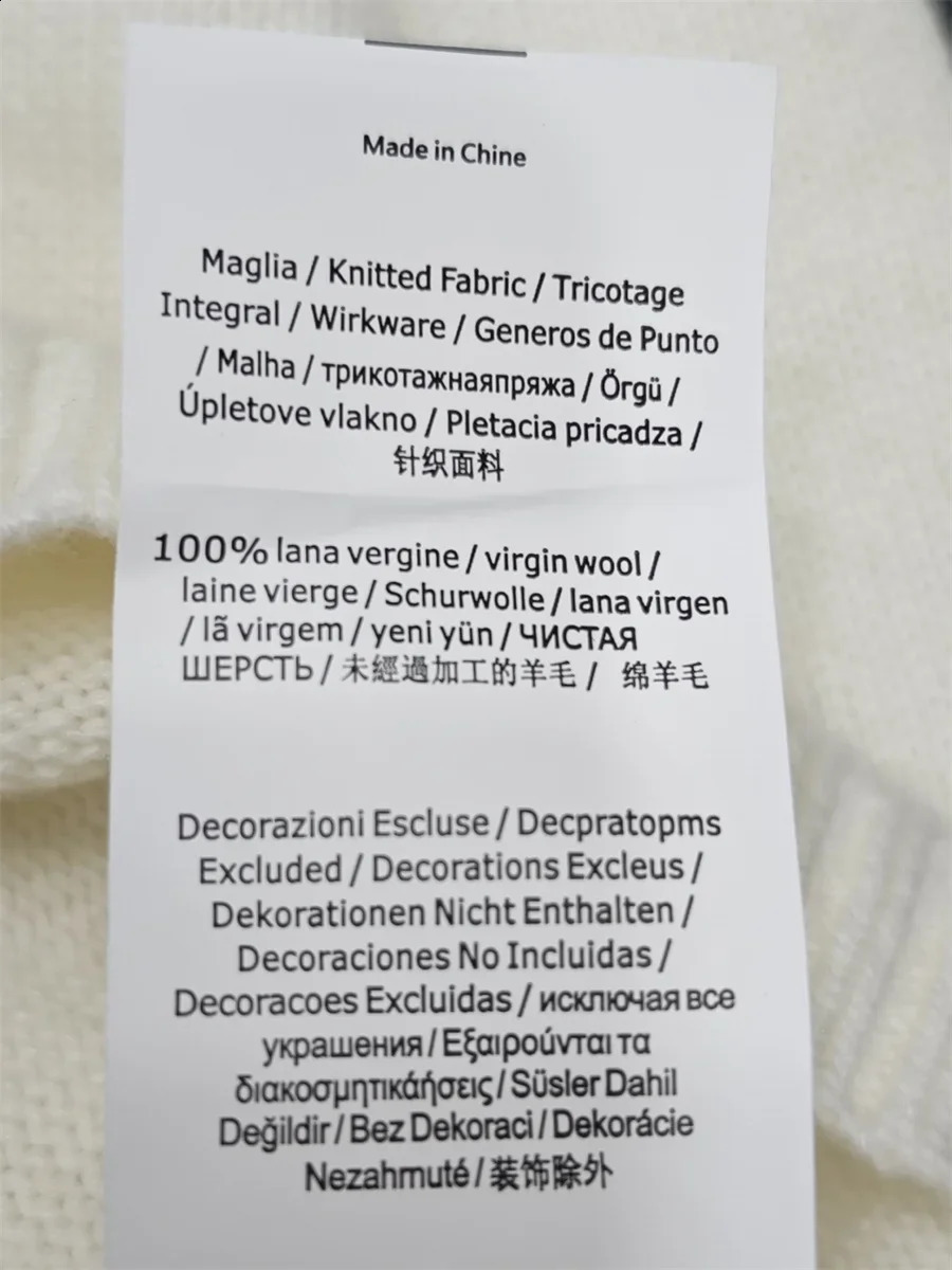 Autumn Women Oneck Sweater 100 Wool Letter Printed Loose Lady Long Sleeve Pullover 251023