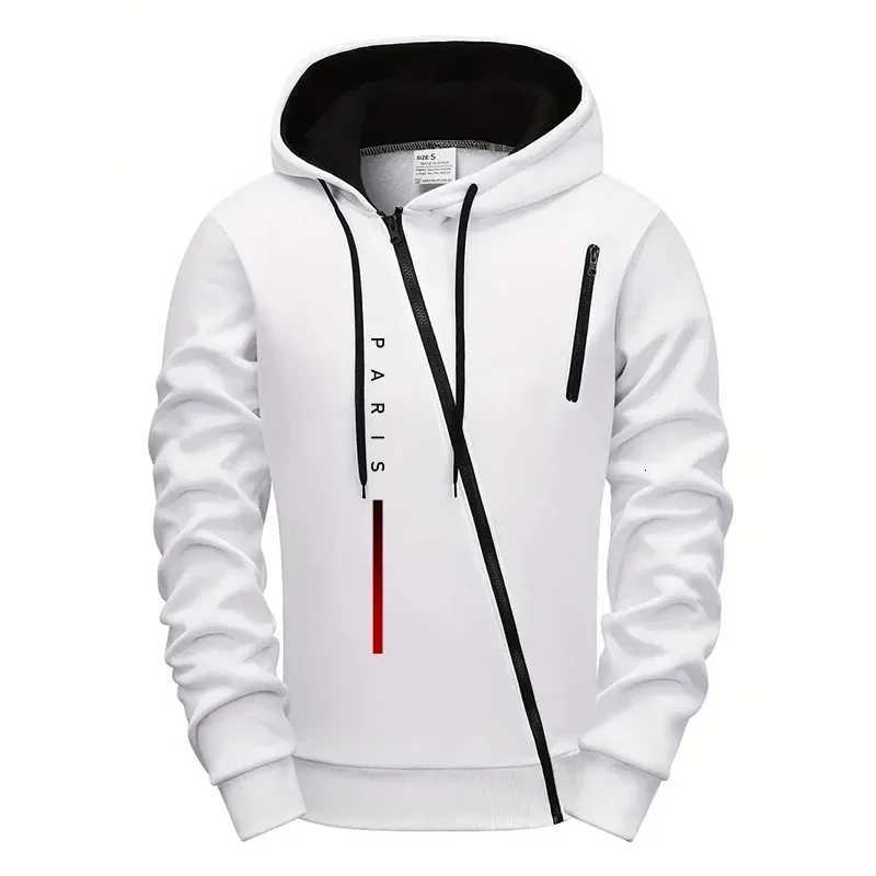 Men Versatile Diagonal Zipper Jacket Casual Autumn Winter Hoodie Comfort Single Sweatshirt Top Pants Jogging Sport Fashion DailyT251024