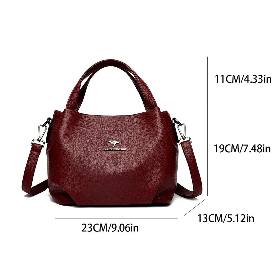 Women Soft Leather TopHandle Bags er Handbag Solid Color Ladies Shoulder Crossbody Bag And Purse Commuting Sac 251023
