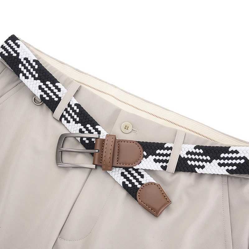 Colored Woven Elastic Belt With Shorts Casual Pants Fashionable Men Women Universal Waist Accessories Wholesale Direct Sales W251024