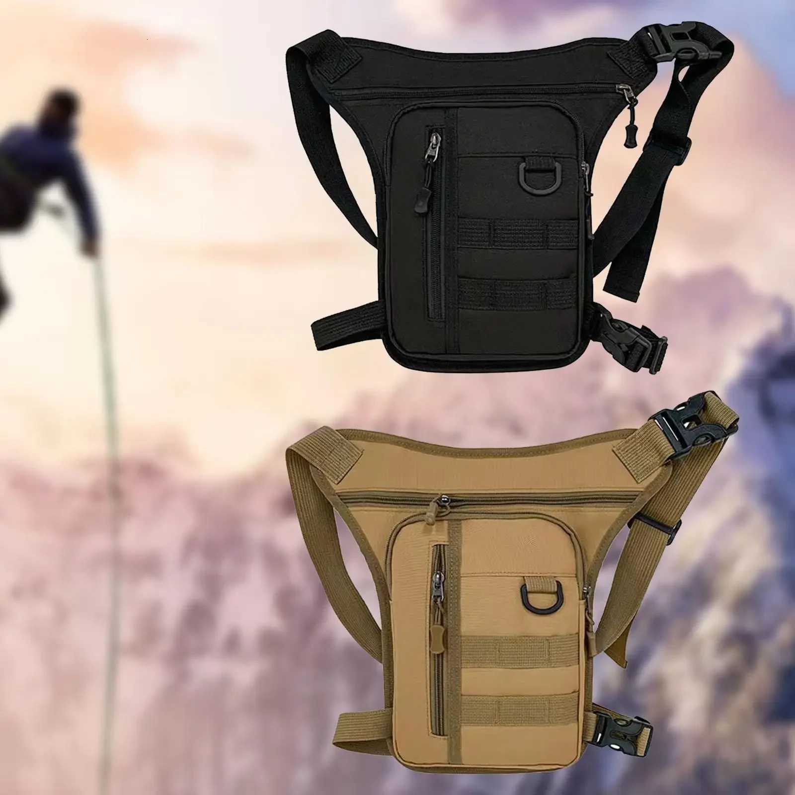 Men Waist Bag Fanny Pack Adjustable Strap Portable Thigh Pack Decor Hip Pouch Drop Leg Bag for Running Riding Travel Fishing sacL251024
