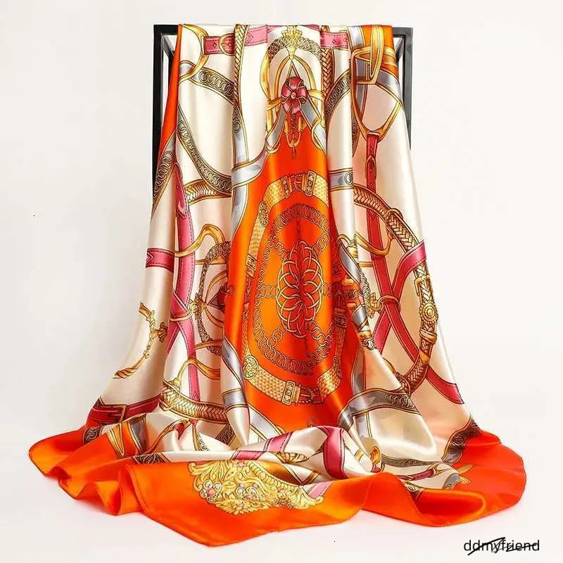 Large Silk Square Women, Elegant Satin Head Scarf For Hair, Neck, Or Handbag Decoration Ddmyfriend