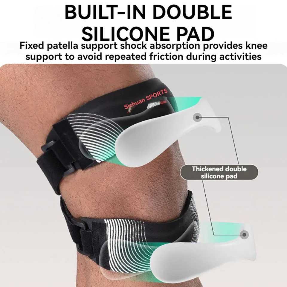 1Pcs Patella Knee Brace Adjustable Orthopedic Compression Patellar Tendon Support Strap Pro Meniscus Tear Patella Pads Men WomenW251024