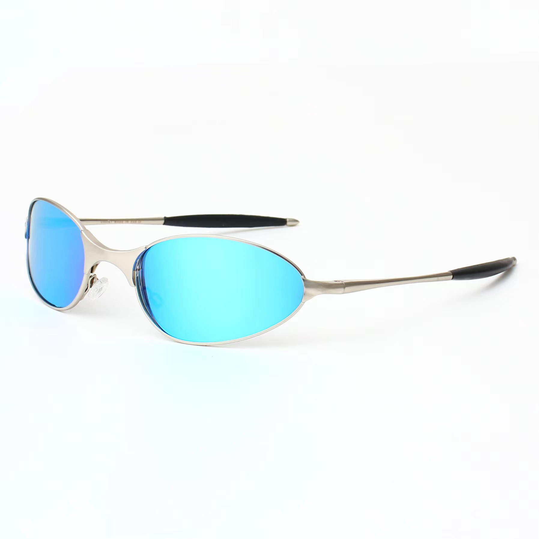 2025 Cross border Europe and America UV resistant sunglasses, men's trendy metal outdoor sports cycling sunglasses