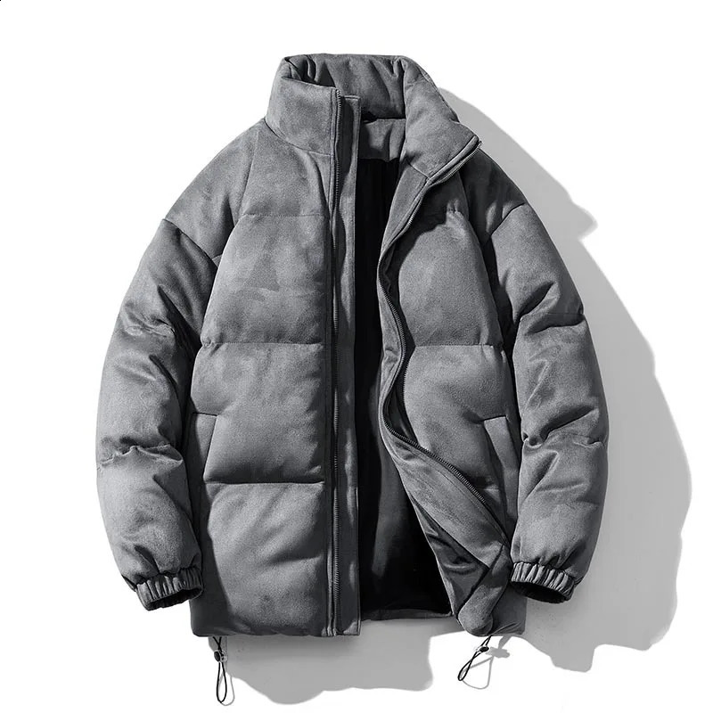 est Mens Suede Jacket Winter Fashion Casual Puffer Coat Streetwear Parka Thick Warm Outdoor Sport Coat Jackets for Men 251020