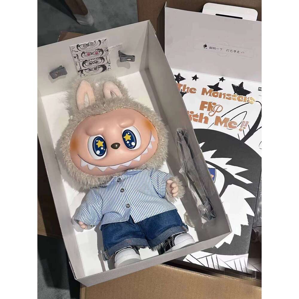 LABUBU 40Cm Flip With Me Vinyl Plush Doll Cute Collectible Figure Toys For Teens Big Kids Toy Fans
