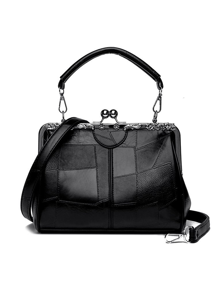 Autumn and winter new women's crossbody bag luxury handbag fresh style designer bag fashionable trend splicing leather women's shoulder bag