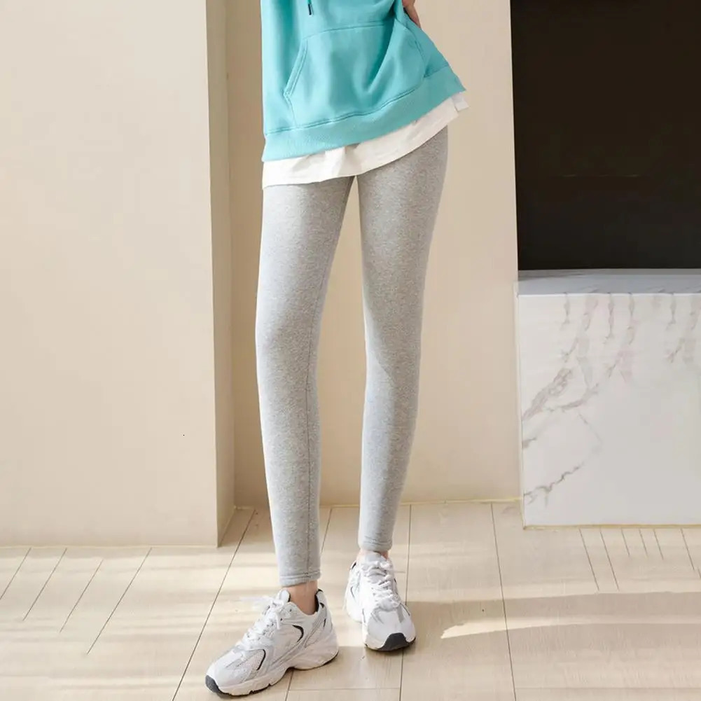 Winter Leggings High Waist Slim Butt Lifting Thickened Velvet Leggings Solid Color Warm Slimming Leggings Autumn Winter Tights 251018