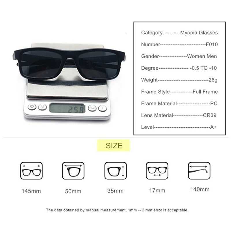 6 In 1 Corrective Glasses With Clips On Sunglasses Men Women No Screw Frame Spectacles Prescription Custom For Myopia F010T251024