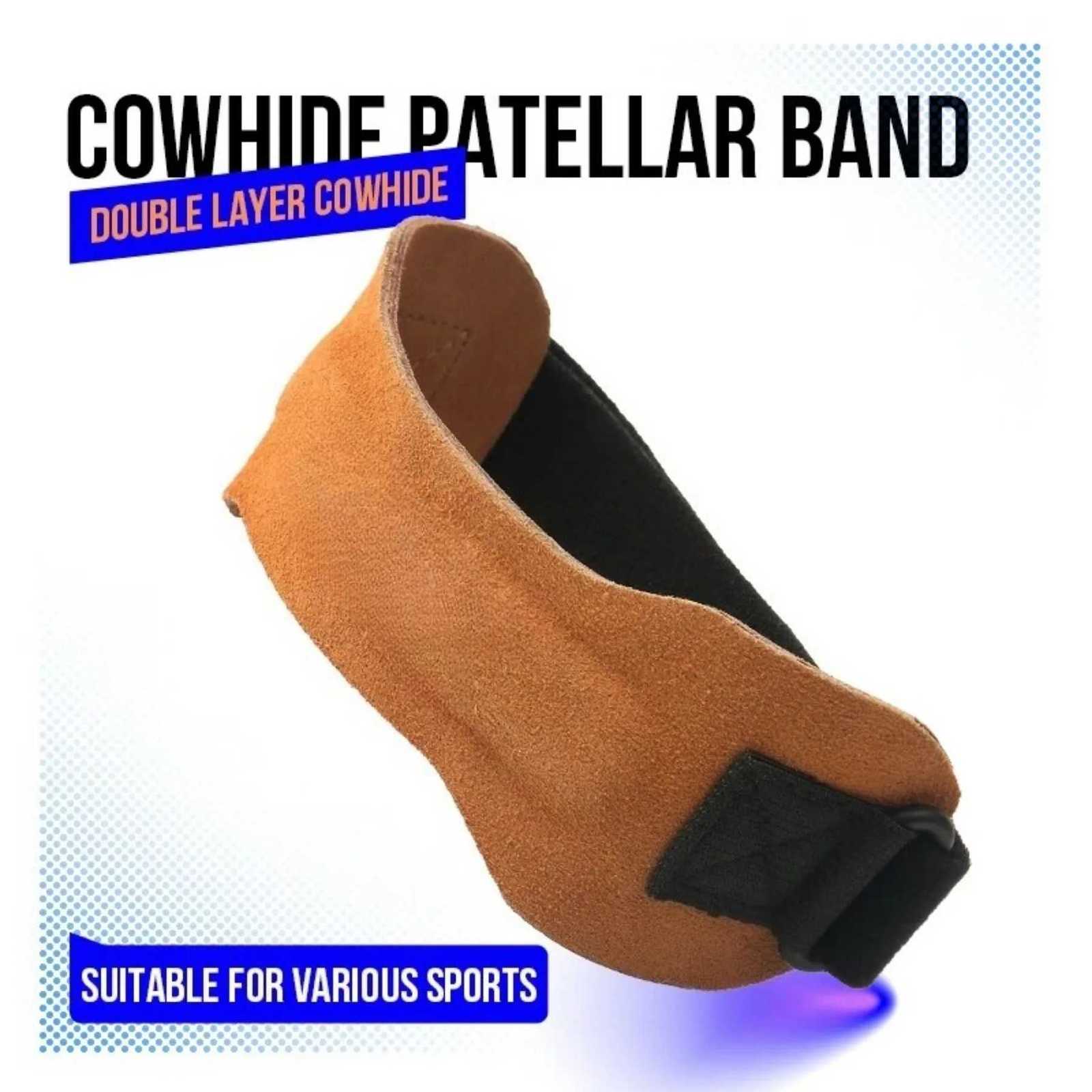 Pressurized Cowhide Patella Belt Sports Knee Pads Running Shock Absorption Antimeniscus Knee Pads Fitness RidingW251024