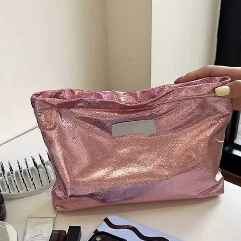 2024 New Simple Portable Large Capacity Outdoor Storage Handbag Shiny Sequins Clutch Skincare Cosmetic Toiletries Clutch BagT251024