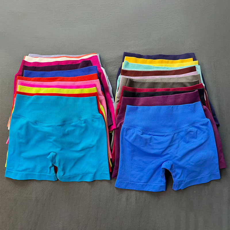 Sport Shorts Low Ribbed Waist Band Yoga Shorts Seamless Scrunch Bum Workout Gym Shorts Booty High Stretch Running High waist Biker dfynes shorts