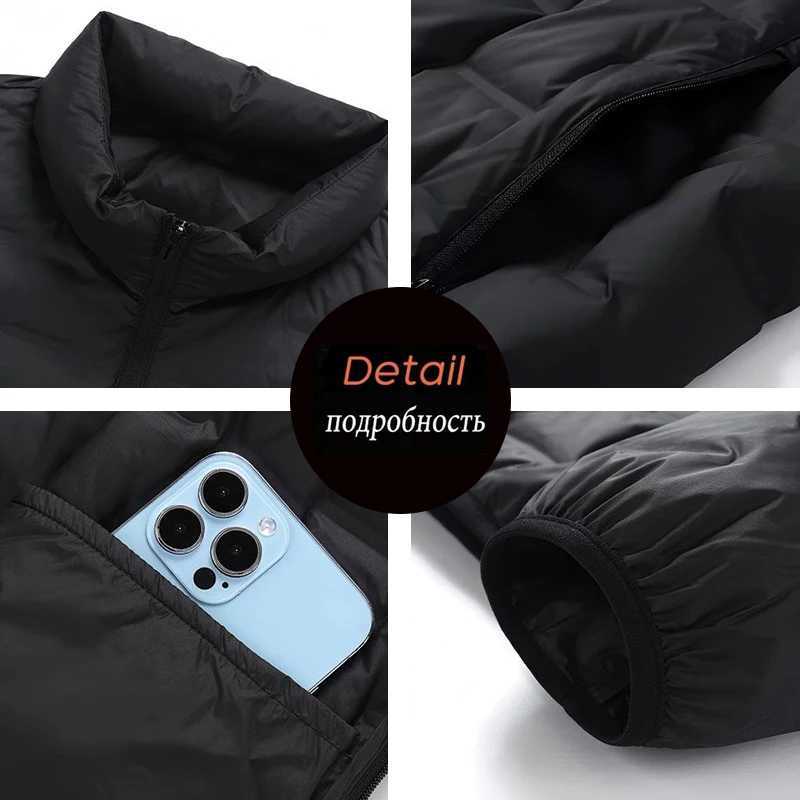Winter Men White Duck Down Jacket Coat Men Waterproof Windproof Warm Loose Jacket Man Multi Pocket Ultralight Windbreaker Jacket Z251024
