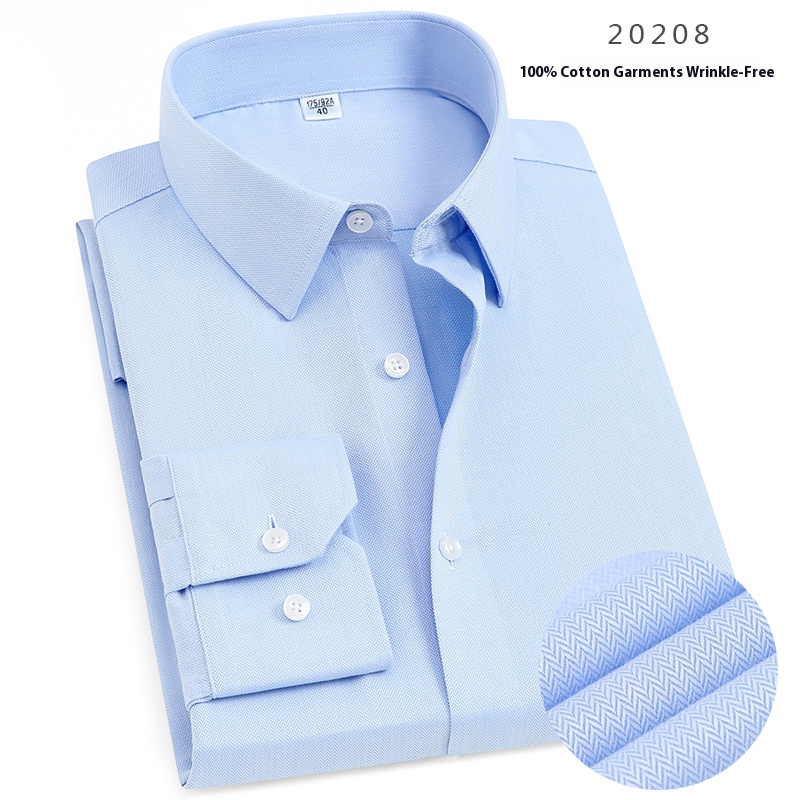 DP Ready-to-Wear Non-Iron Long-Sleeve Shirt Business Formal 100% Cotton Men's Shirt