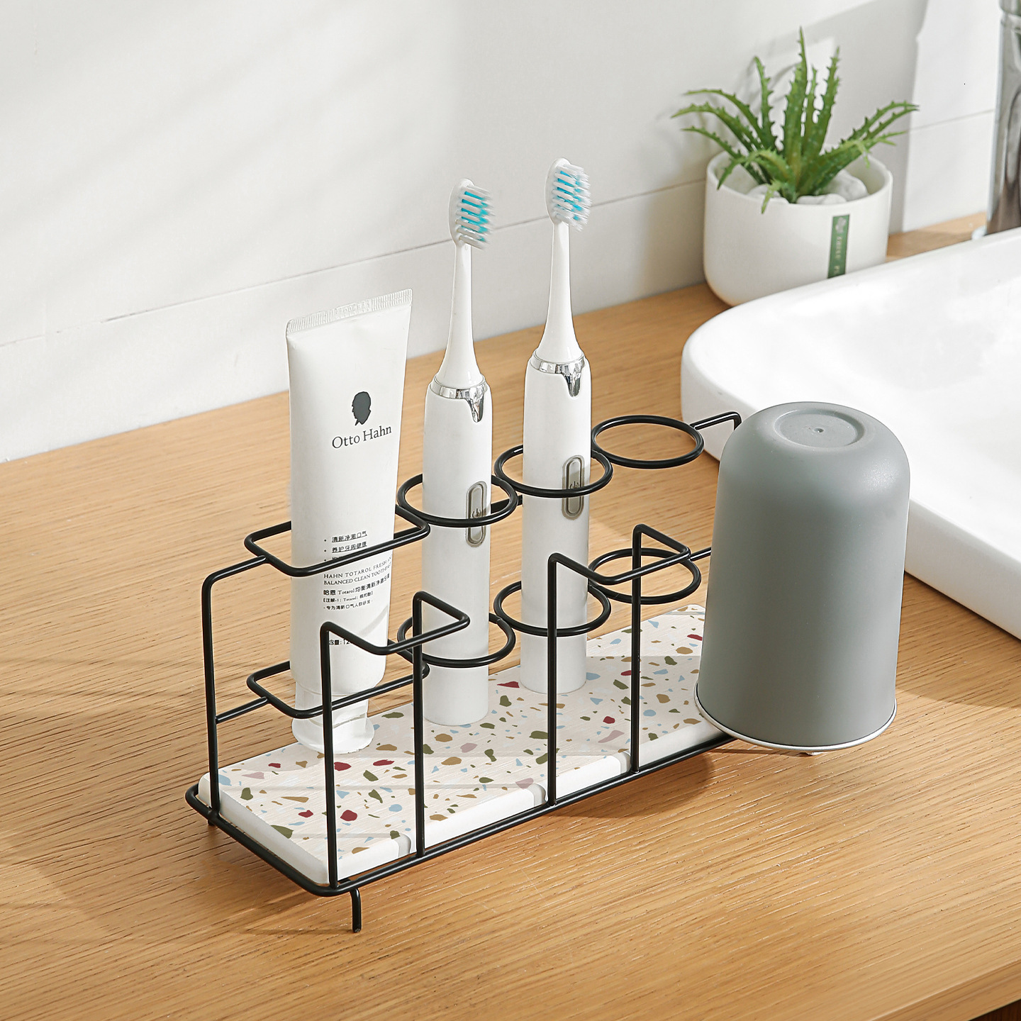 Diatomite Toothbrush Holder Storage Rack Shower Bathroom Corner Shelf Water Absorbent Toothpaste Toilet Diatomaceous Earth Stone 210322