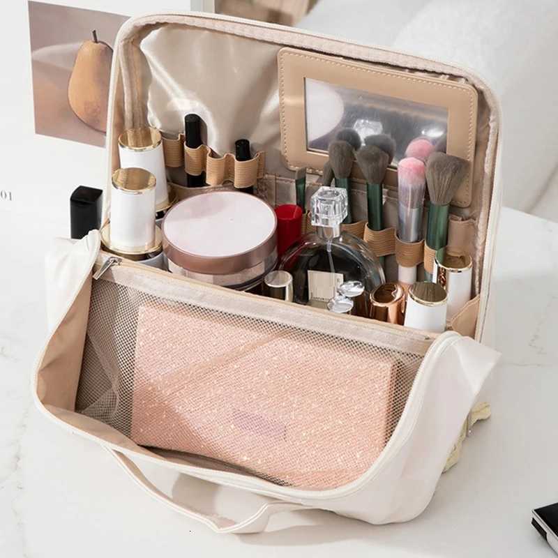 Extra Large Capacity Cosmetic Bag MultiCompartment MultiLayer Pen Bag High Aesthetic Solid Color Storage Bag CosmeticsT251024
