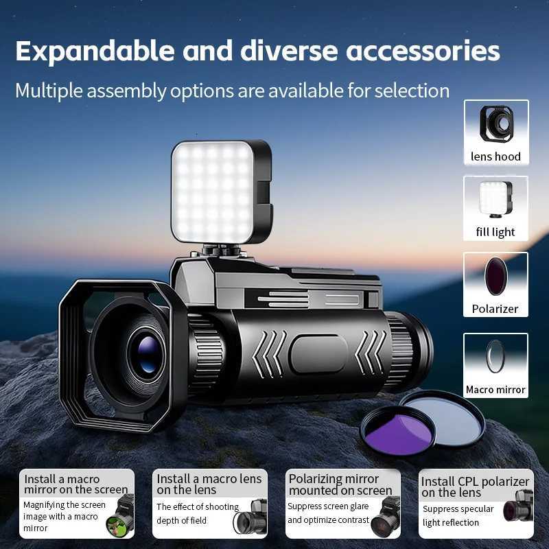 4K colorful infrared night vision device 64 million day and night macro reconnaissance sight monocular handheld camera D12 Y251017