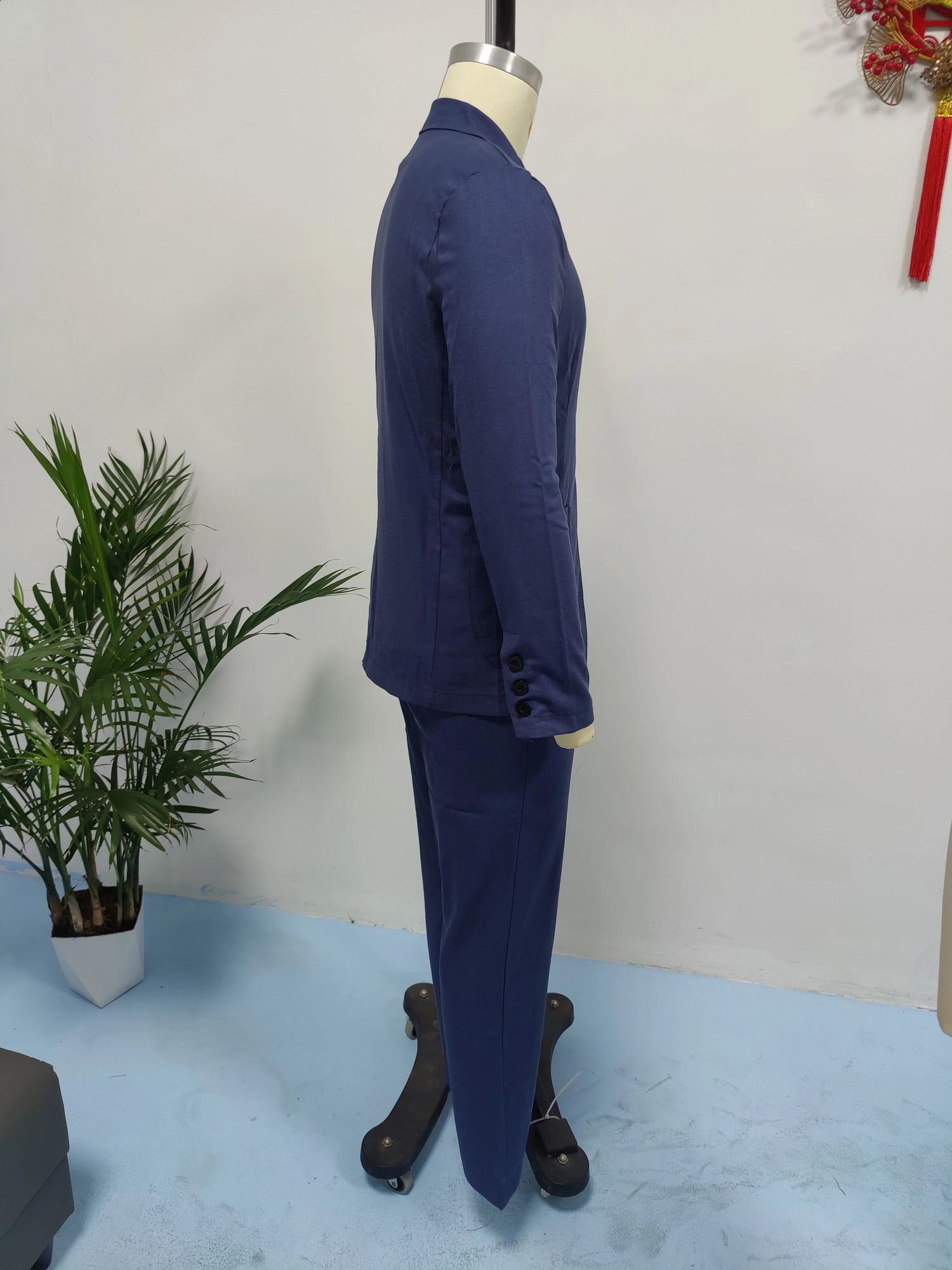 Summer Office Suit for Men Airy Slim Fit Blazer Comfortable Dress Pants 2Piece 251020