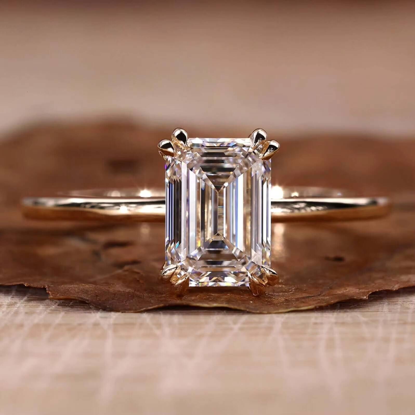Custom High Quality 10k 14k 18k Solid Real Gold Vvs Moissanite Diamond Ring Wedding Engagement Rings for Women Men Jewelry