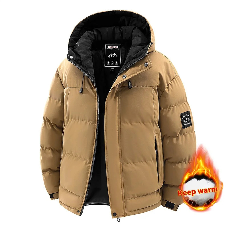Winter Men Waterproof Windproof Casual Jacket Mens Puffer Hooded Fashion Jacket Man Outdoor Loose Thick Jacket Windbreaker Parka 251020
