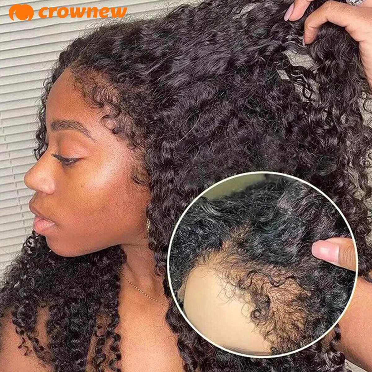 Glueless Wig Human Hair Curly Human Hair Wig 4C KinKy Edges Curly Baby Hair Lace Wigs 13x4 HD Lace Wig 13x6 Human Hair W251023